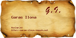 Garas Ilona névjegykártya