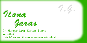 ilona garas business card